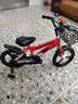 童贝星儿童自行车男孩2-3-6-8-9岁小孩单车脚踏车宝宝童车 中国红+ 一体轮 +水壶款头盔大礼包 14寸适合身高95-115cm 实拍图