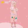 lemonkid儿童雨衣男童女宝宝雨披小学生雨具 蒂娜彩虹星星兔连体 S 实拍图