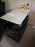 和暄可移动沙发边几客厅阳台多功能茶几边柜升降岩板带轮网红小推车 乐致【黑色柜体+白色岩板面】 实拍图