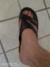 回力君运动拖鞋男外穿夏天2025新款浴室防滑凉拖鞋户外沙滩时尚舒适室外 BB88黑金 40-41 (适合39-40脚) 实拍图