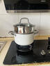 康巴赫（KBH）汤锅不锈钢0无涂层宝宝辅食锅奶锅煮炖锅煲汤煮面锅燃气灶电磁炉 304不锈钢汤锅 22cm 实拍图