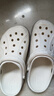 crocs卡骆驰洞洞鞋贝雅卡骆班轻便耐磨一脚蹬休闲鞋|205089 石板灰/青柠绿-0GX 41 /42(260mm) 实拍图