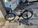 凤凰 自行车成人男式通勤26寸城市代步变速脚踏复古28老式单车 马斯特 玻璃黑 单速 实拍图
