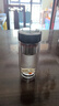 万象（WANXIANG）双层弧形玻璃杯男女士V270带滤网水杯橄榄色360ml便携车载泡茶杯 实拍图