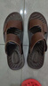 意尔康王子断码凉鞋男士真皮2025新款潮夏季休闲防滑两用沙滩拖鞋外穿皮凉鞋 棕色 44 实拍图