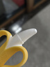 NUBY（努比）香蕉牙胶全硅胶宝宝防吃手神器婴儿磨牙抓握训练软咬胶 黄色香蕉牙胶 1只装 实拍图