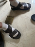 老人头凉鞋男夏季新款舒适软底头层牛皮男士沙滩鞋透气休闲凉拖鞋 深棕色 44 实拍图