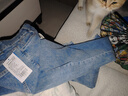 真维斯（JEANSWEST）牛仔裤女2025夏季高腰弹力垂坠感九分烟管裤开叉小个子复古蓝2XL 实拍图