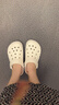卡骆驰crocs洞洞鞋贝雅男鞋女鞋轻便耐磨一脚蹬拖鞋休闲鞋|10126 白-100 39 (240mm) 实拍图