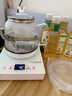 FUNORK全自动上水电热烧水壶玻璃烧水器茶台专用一体茶桌茶几保温泡茶具抽水电茶炉 底部上水 - 白色 1L 实拍图