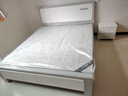 德满居 床 实木床 床现代简约 双人床白色北欧主卧轻奢全实木床婚床 静音床+3E椰棕弹簧床垫20cm+1柜 1.8米*2.0米框架款 实拍图
