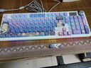 狼蛛（AULA）S98无线机械键盘蓝牙/2.4G/有线三模连接全键热插拔gasket结构2U0全键无冲客制化游戏电竞办公键盘 【有线版】S98星河幽梦-冰蓝光 青轴 实拍图
