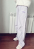 斐乐 斐乐官方杨幂同款梭织长裤时尚简约宽松休闲裤子女 淡奶油紫-PU S （160/62A/S） 实拍图