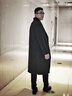 Mr.baidis正常发货 羊毛大衣男士秋冬过膝长款风衣中长款加厚呢子大衣外套 小腿超长款黑色常规2052 L 175 实拍图