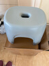 小凳子家用塑料加厚客厅茶几板凳椅子可叠放茶几凳换鞋凳 【海湾蓝 】成人款1只 实拍图