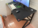 甄严选电脑桌台式电竞桌椅套装组合桌子办公家用桌学习桌书房书桌写字桌 【黑架+黑碳纤纹面】单桌120*60 实拍图