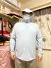 名创优品（MINISO）冰丝防晒衣男夏季户外大帽檐防紫外线外套凉感上衣服 冰雾蓝 5XL 实拍图
