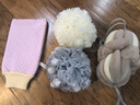 Creative art沐浴球浴花超大号【2只】男女士起泡网洗浴搓澡球神器不散花白灰 实拍图