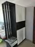 栎樊鞋柜门口入户柜进门客厅收纳柜玄关隔断柜衣帽架坐凳一体靠墙家用 D款120cm灰白【简约门】 实拍图