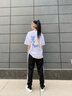 H8小白鞋2025新款百搭莆田鞋子情侣男女内增高厚底休闲运动板鞋 白色-黑皮尾（礼盒装） 40 女码 实拍图