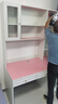 富凯上诺【包送装】书桌书架组合书柜一体电脑台式桌实木家用简约学习桌 【实木生态板】带书柜粉色桌面 长120宽58高188 实拍图