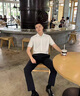 罗蒙（ROMON）短袖衬衫男士2025夏季凉感棉质上衣商务休闲正装白衬衣MQ21白色40 实拍图