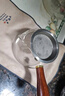 雅集玻璃梅花公道杯带不锈钢过滤茶漏网套装木把侧把分茶器360ml 实拍图