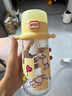 babycare儿童水杯夏季吸管杯学饮杯免拧户外运动直饮幼儿园上学水壶-黄色 实拍图