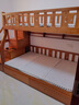 临稚胡桃木 儿童上下床实木高低床双层床上下铺床两层木床子母床 梯柜款 上铺宽1.0米下铺宽1.2米 实拍图