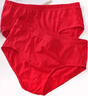 蝶安芬【商场同款】女士内裤100%纯棉高腰大码妈咪裤中老年宽松薄三角裤 红色(4条装) 3XL (175) 实拍图