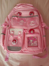 靓宝宝小学生女孩书包三到六儿童大容量一年级二减负护脊女生轻便双肩包 大号粉色+补习袋(适合3-6年级) 实拍图