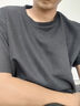 真维斯华夫格短袖T恤男夏季230g重磅男士日系纯色半袖男生宽松大码上衣 实拍图
