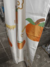 桂枫浴帘 优质涤纶加厚免打孔浴室防水隔断帘 橘子款180*200cm带挂环 实拍图