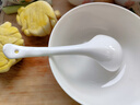 瓷秀源纯白骨瓷勺子陶瓷汤勺 勺子餐具创意搅拌勺 大蛇头汤勺1个 长23.5cm 宽8.5cm 实拍图