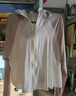猫人（MiiOW）冰感防晒衣女夏披肩短款可拆帽檐皮肤风衣防紫外线原纱凉感防晒服 KY1777S霜云白/藕粉-女 XL 实拍图