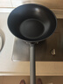 三禾微纳无涂层不粘炒锅可立盖炒菜锅无油烟含钛锅具32cm黛蓝青配钢铲 实拍图