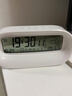 智能2025电子钟学生专用显示器时间夜光闹钟桌面家用时钟台式电子 透明款电池白色+配电池 实拍图