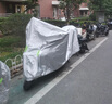 供货国际站踏板摩托车车罩电动车电瓶车防晒防雨罩防霜雪防尘加厚 亮银色M 实拍图