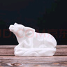 fw创意陶瓷工艺品12十二生肖摆件动物属相客厅房间玄关桌面摆设瓷器小号羊家居装饰工艺品 白瓷牛小号 实拍图