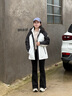 波司登2025新款冲锋衣鹅绒服女短款三合一防风防水保暖外套B250331302 月光白/黑色|8050/8056|80MC S 160/84A 体重约100-110斤 实拍图