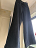 OLDER SEA百搭高腰阔腿牛仔裤女秋季2025新款小个子慵懒垂感宽松直筒裤子女 蓝色 M 建议100-110斤 实拍图