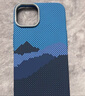 巴蒂尼 山与星河适用iPhone17ProMax手机壳高级感苹果16Pro磁吸凯夫拉纹理15超薄防摔14手机套13男女 高山蓝纹【夜光磁吸硬壳】铝合金镜框 iPhone 13 实拍图
