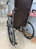 鱼跃(yuwell)护理型轮椅车H059B老人半躺型带坐便器椅餐板钢管可折叠 实拍图
