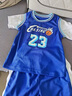 G.DUCKKIDS童装男童篮球服套装2024新款儿童夏装两件套夏季大童运动速干衣服 23号蓝色 150码建议身高140-150年龄11-12 实拍图