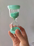 时间沙漏计时器防摔3/5/10/20/30/45/60分钟儿童刷牙专用学习摆件 薄荷绿15分钟 实拍图