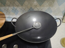 韦大锤双耳大炒锅老式家用铁锅圆尖底炒菜锅厨师边锅餐馆锅不粘马勺 38cm双耳铁锅+木盖+勺+铲+刷 38cm 实拍图
