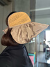 FitonTon遮阳帽子女空顶防晒帽黑胶防紫外线太阳帽夏加宽帽檐户外百搭草帽 实拍图