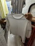 德玛纳【180G索罗娜】夏季时髦撞色线装饰打底衫灯笼袖宽松女式t恤 实拍图