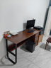 人文成家办公室办公桌简约现代电脑桌台式工作台职员双人桌工位老板桌子 【单人位】胡桃色 140*50*74cm 实拍图