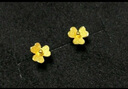周六福小金花足金999黄金耳钉女生日礼物计价AC090379  一对 约0.67g 实拍图